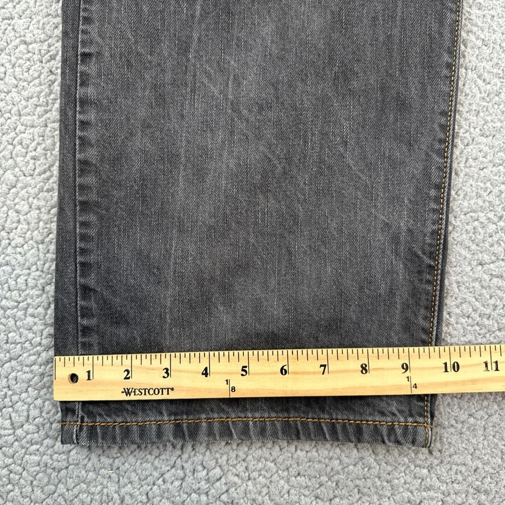 Levi's 569 Loose Fit Straight Leg Jeans Men 42x32 Grey Flap Pocket Work Preppy